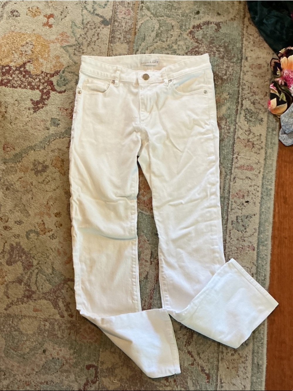 LOFT White High-Rise Jeans